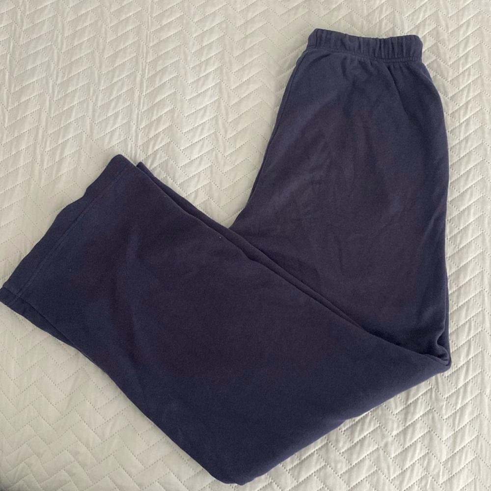 Old Navy wide leg sweat pants, S tall, blue